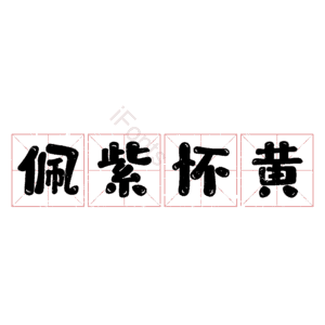 佩紫怀黄