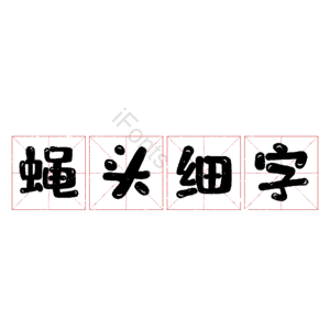 蝇头细字