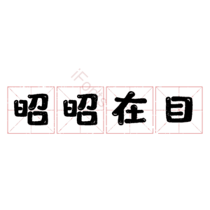昭昭在目