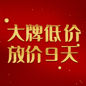 大牌低价放价9天